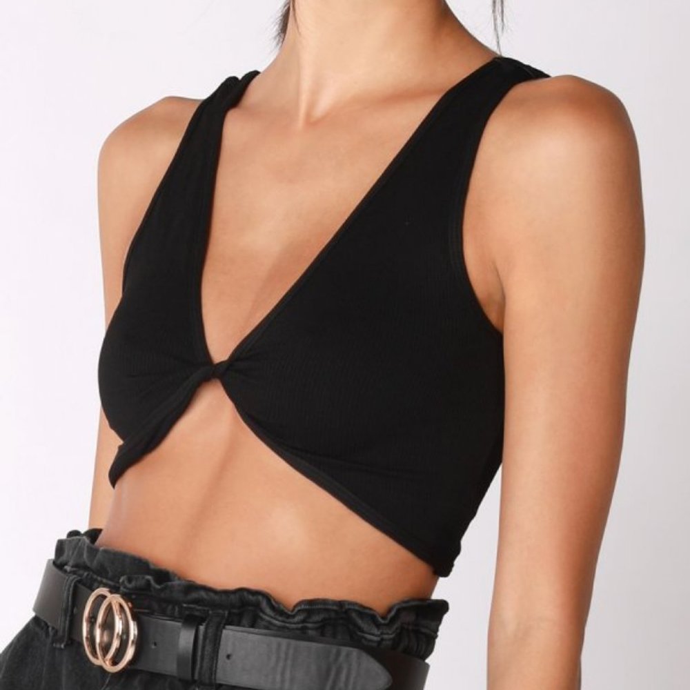 Reversible Ribbed Twist Top